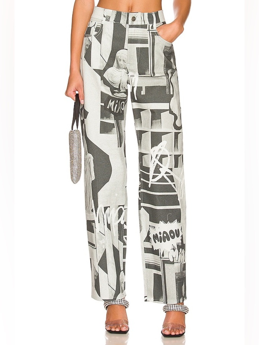 Miaou Fargo Pants in Stone Grey